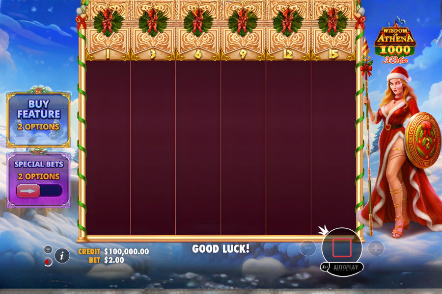 demo play of wisdom of athena 1000 xmas slot on stake.com